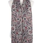 Wisteria London Elizabeth Paisley Print Scarf. Also avaialbe in Navy Blue