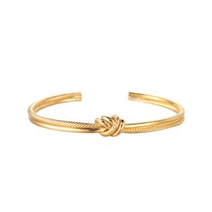Knot Bangle Gold Plated. Also available in Silver Plate