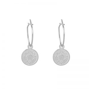 Lucky Coin Earrings Silver Plated. Also available in Gold Plated
