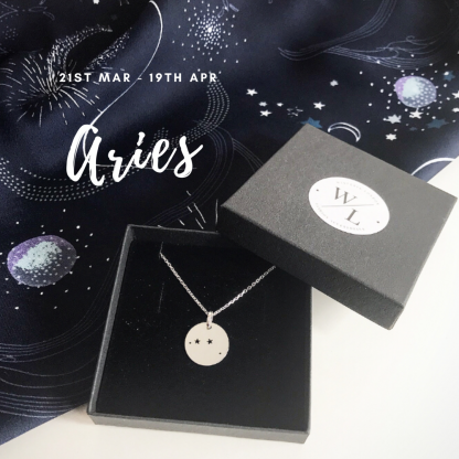 Sterling Silver Aries Constellation Necklace