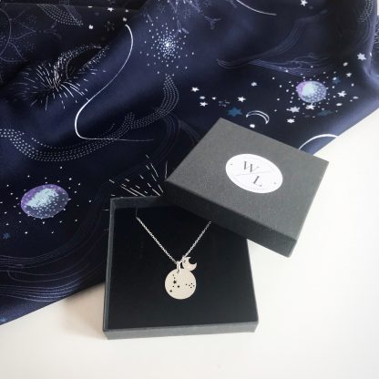 Sterling Silver Pisces Constellation Necklace