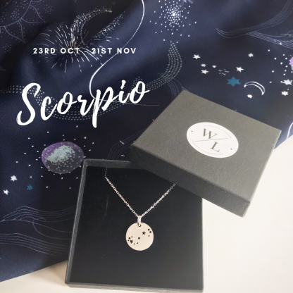 Sterling Silver Scorpio Constellation Necklace