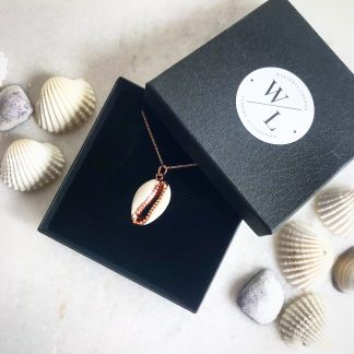 Helen Cowrie Shell Rose Gold Necklace