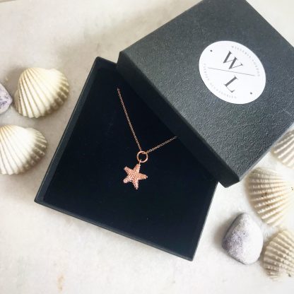 Isla Rose Gold Small Starfish Necklace