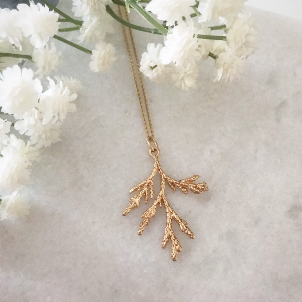 Aster Gold Frosted Branch Necklace - Wisteria London