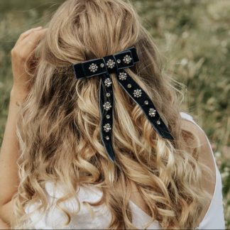 Embellished Bow Hair Clip