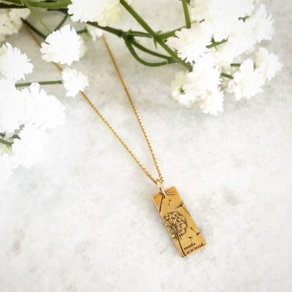 'Make A Wish' Dandelion Necklace Gold