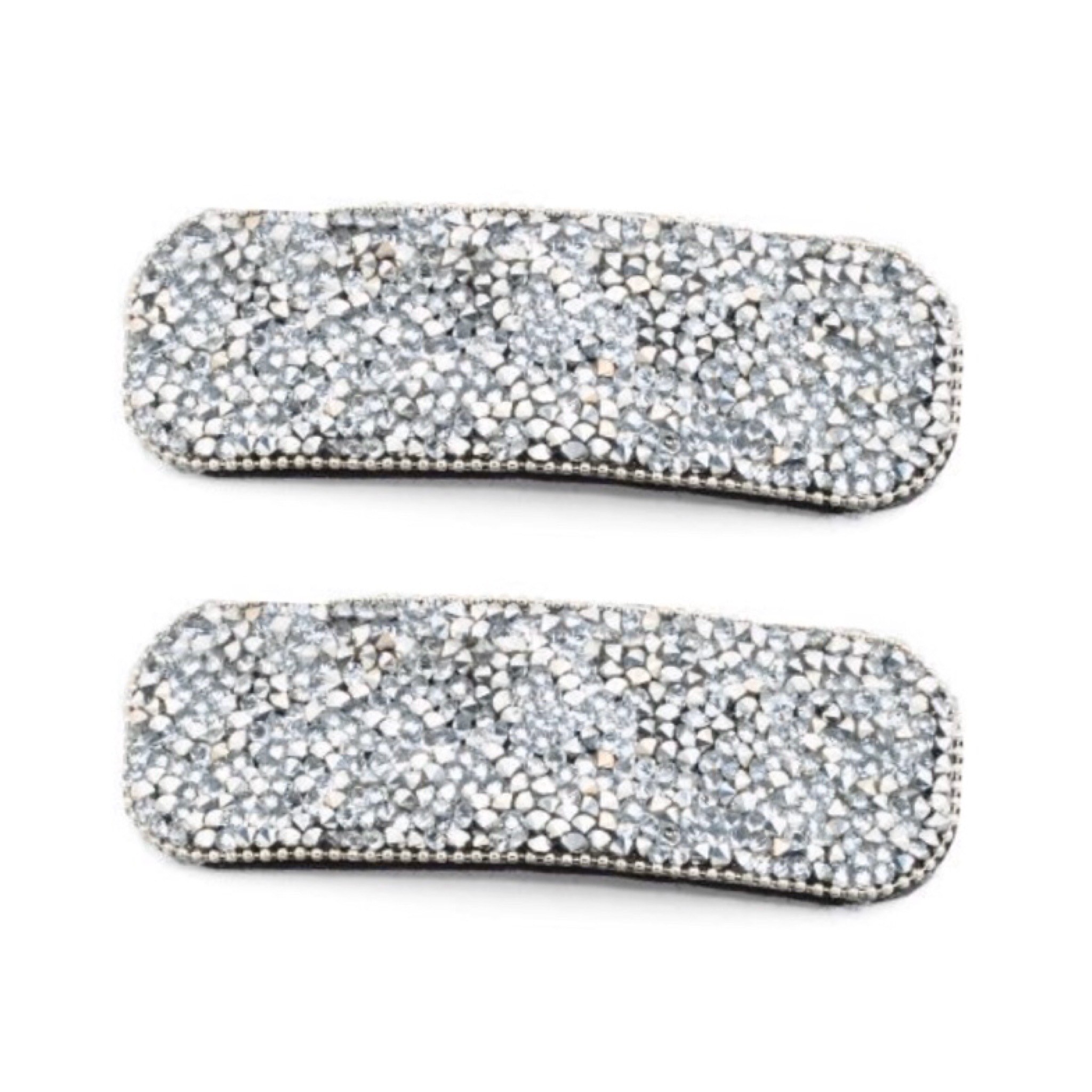 Silver Embellished Hair Clips - Hair Accessories - Wisteria London