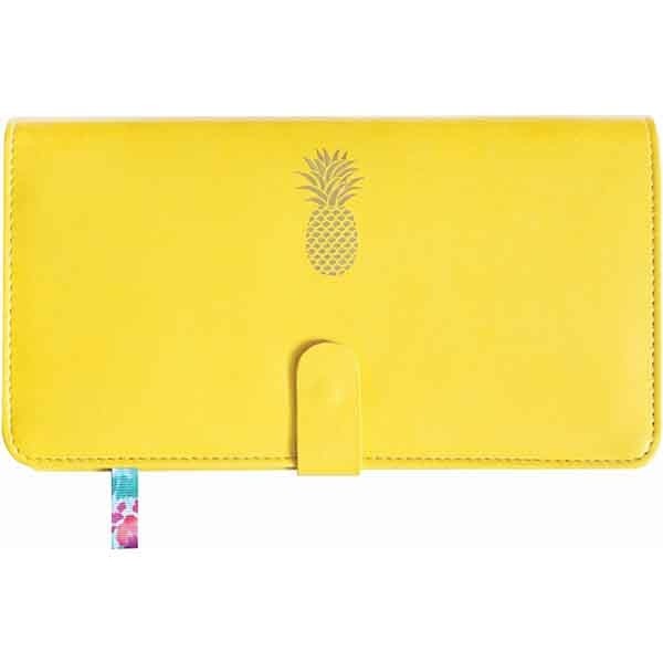 Sky + Miller Yellow Pineapple Travel Wallet