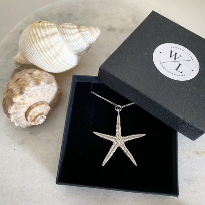 Cordelia Silver Starfish Necklace