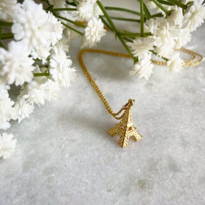 Eiffel Tower Necklace Gold