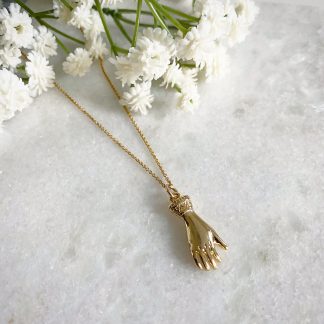 Frida Gold Hand Necklace