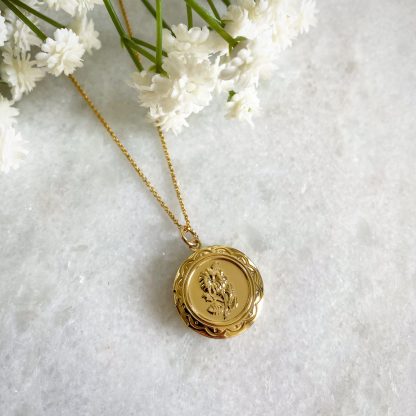 Maria Gold Flower Necklace