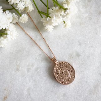 Anthea Rose Gold Coin Necklace