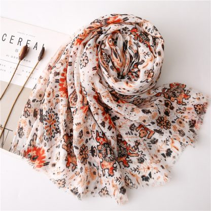 Nora Floral Print Scarf