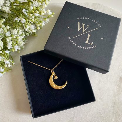 Mona Gold Moon Necklace