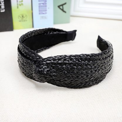 Black Woven Twist Headband