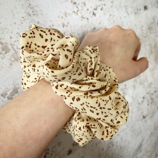 Yellow Oversized Speckled Scrunchie
