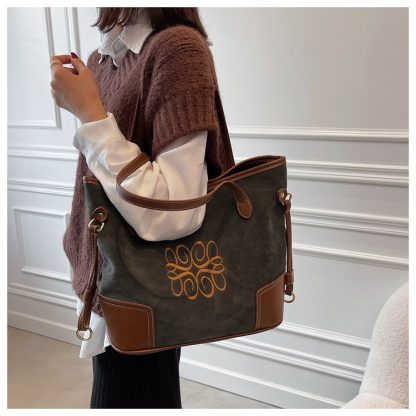 Lexington Green Embroidered Tote Bag