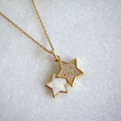 Clara Double Star Necklace