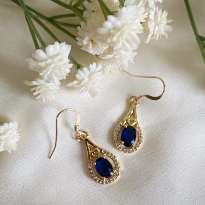 Esmeralda Blue Teardrop Earrings