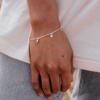 Sterling Silver Minin Star Bracelet