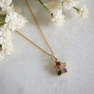 Lila Multicoloured Flower Necklace
