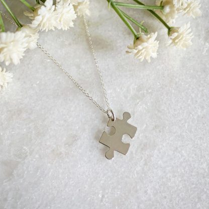 Sterling Silver Jigsaw Necklace