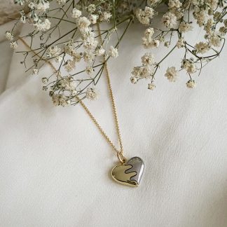 'Togetherness' Mixed Metal Heart Necklace
